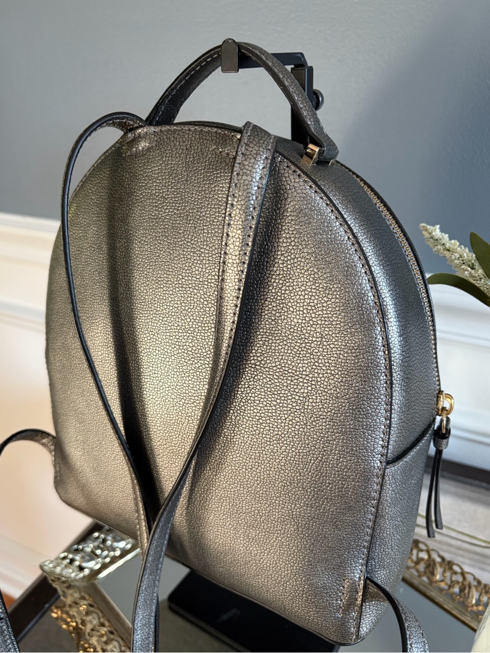 Kate Spade Sammi Dome Mini Backpack- Metallic Pewter - Picture 5 of 8